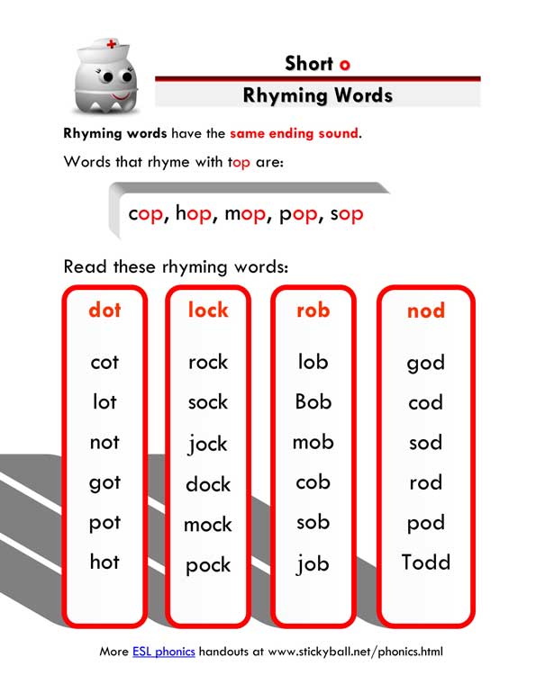 short-o-rhyming-words